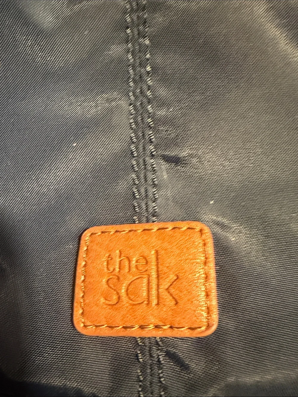 The Sak Navy Nylon Crossbody with Tan Strap